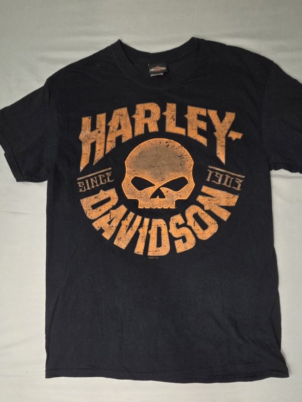 Harley-Davidson Men’s M Black Skull Tee Andorra Pyrénées Dealer